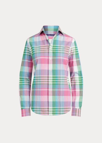 Women's Ralph Lauren Hannah Cotton Madras Shirts | 014529QDJ